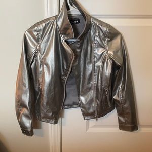 Kidpik Metallic Moto Jacket